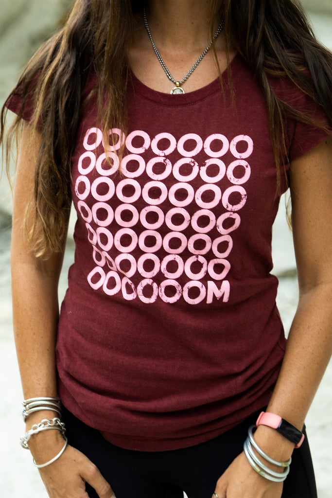 Women’s organic tshirt sustainable om graphic design by One Om