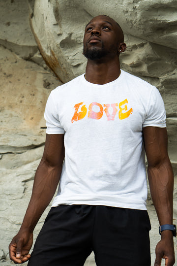 Men’s organic, sustainable, spiritual love graphic tshirt from One Om